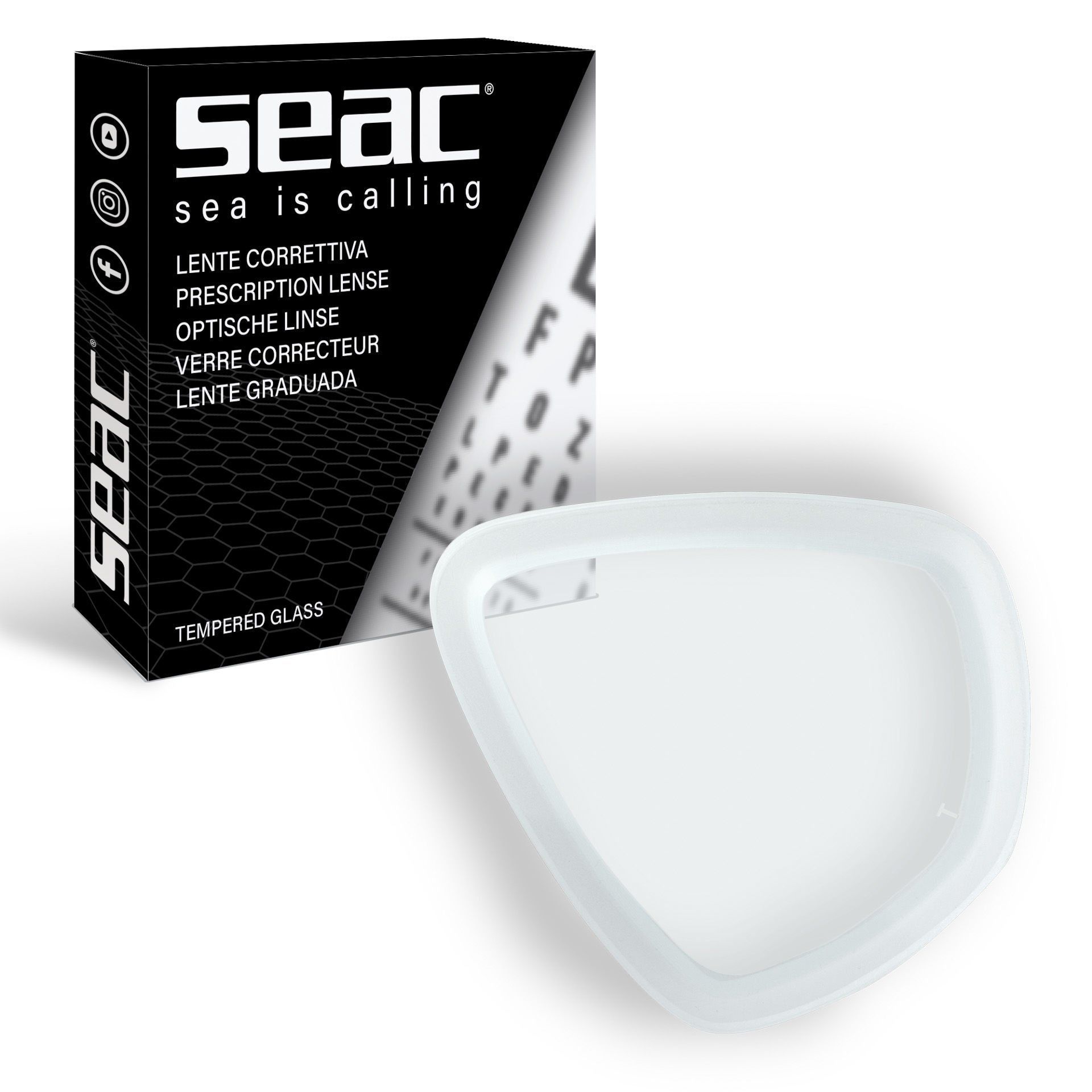 Seac Eagle Maske Optik Cam - Sol - -6