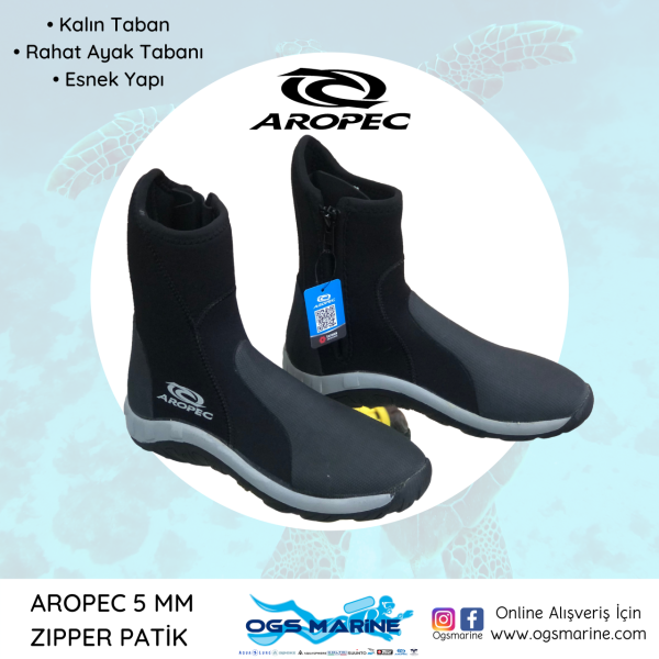 AROPEC 5 MM KALIN TABANLI ZIPPER PATİK 34/35