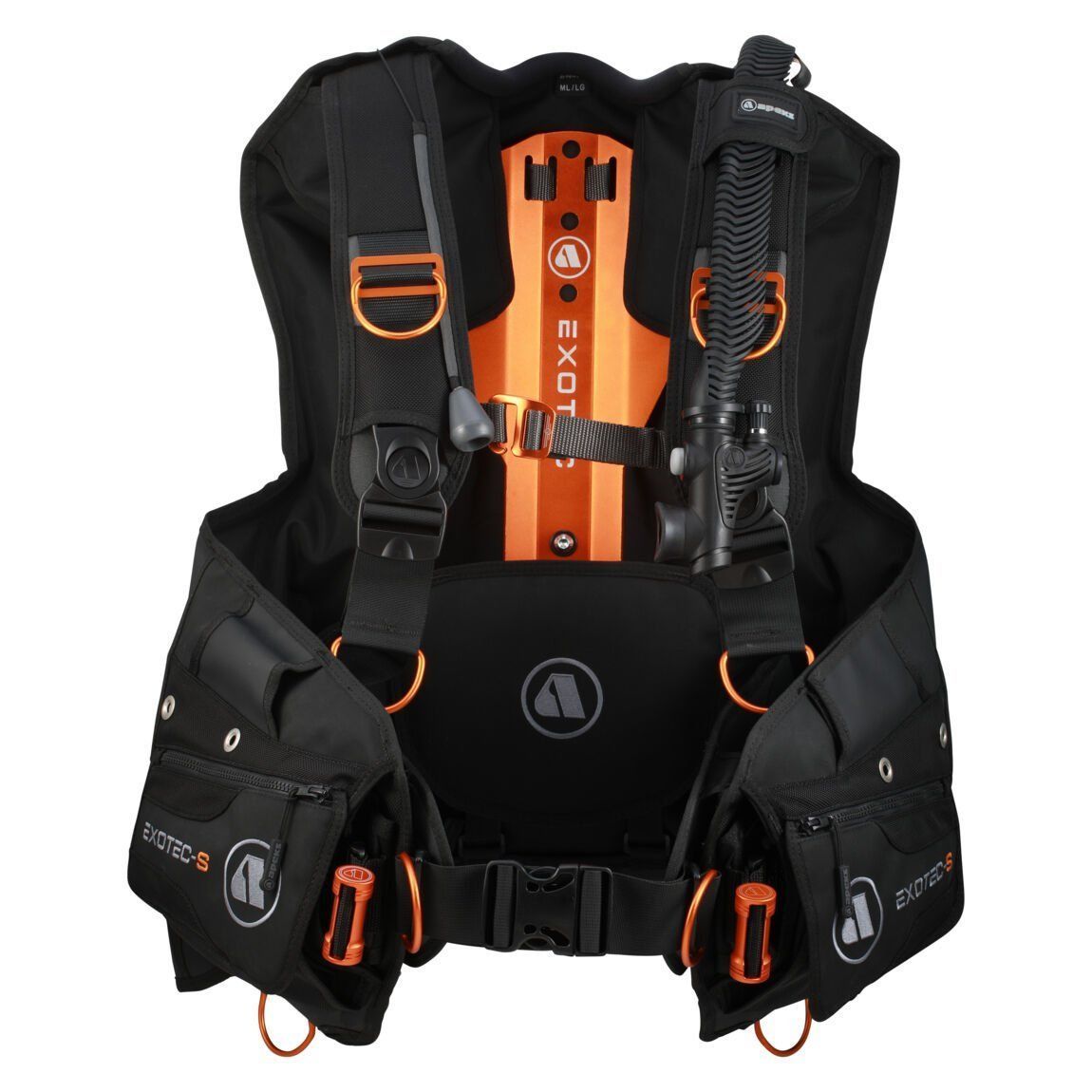 Apeks Exotec-S Siyah/Turuncu Seviye Yeleği BCD S/M