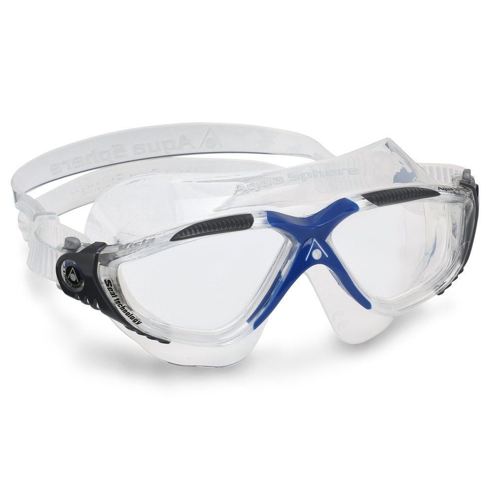Aqua Sphere Vista Şeffaf Lens Lacivert Gri Yüzücü Gözlüğü