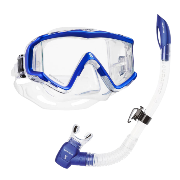 Scubapro Crystal Vu + Spectra Şnorkel Set KIRMIZI