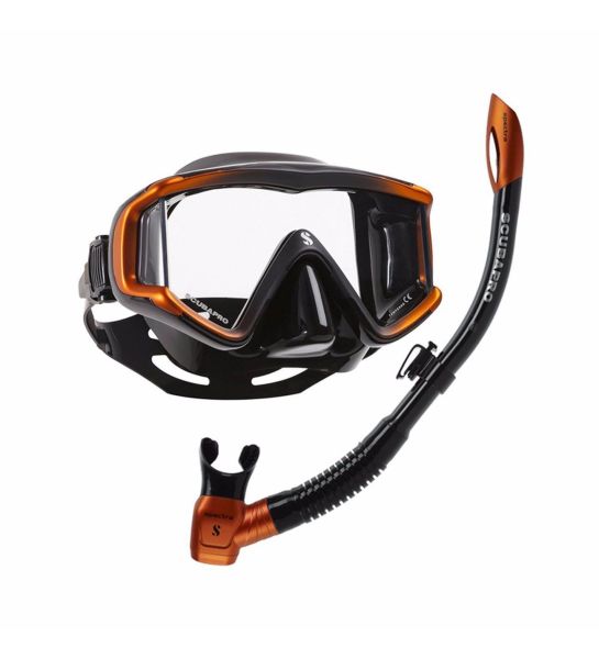 Scubapro Crystal Vu + Spectra Şnorkel Set KIRMIZI
