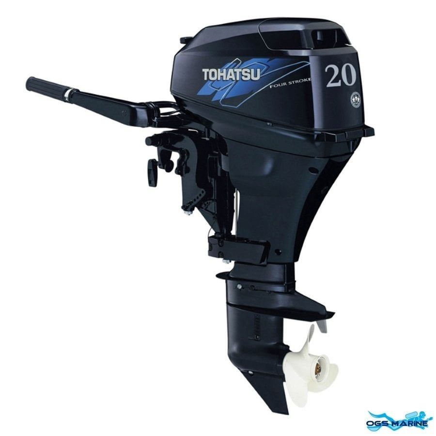 Tohatsu 20 HP 4 zamanlı motor UZUN ŞAFT - KARB. MAŞLI TRİMLİ