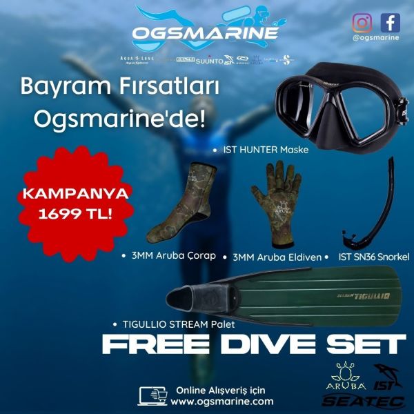 Serbest Dalış Set-2 Çorap XXL - Eldiven S - 46-48