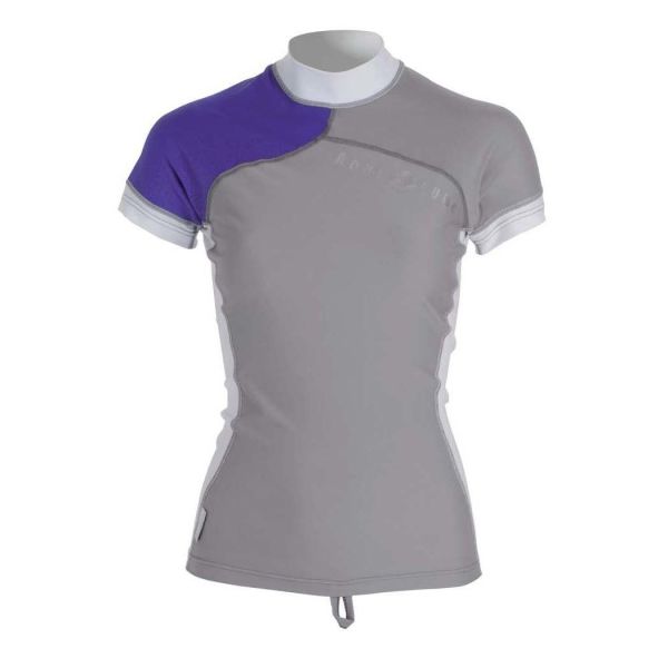 Aqua Lung Top Lycra Gri/Mavi Kısa Kol Kadın L