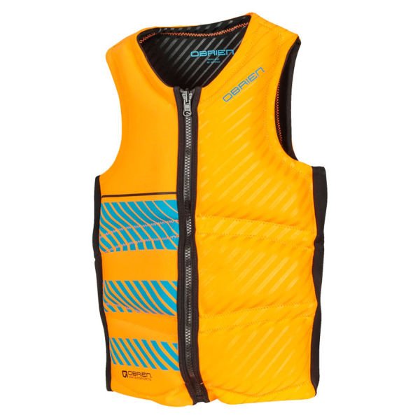 OBRIEN VEST TEAM FRONT ZIP BLACK/ORG