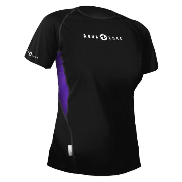 Aqua Lung Rashguard Lf Siyah/Twilight Kısa Kol Kadın M