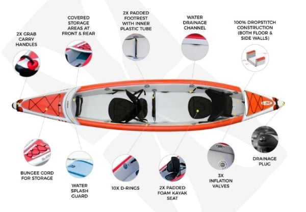 ZEBEC KAYAK SLIDER ŞİŞME KANO 375