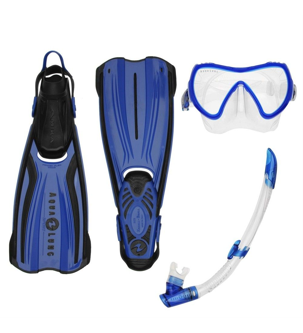 Aqualung Sport Amika Maske Palet Şnorkel Yetişkin Set L-XL